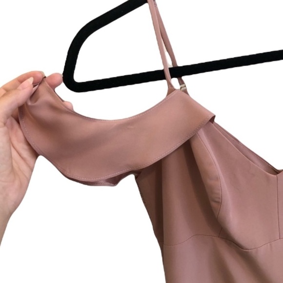 Amanda Uprichard Wren Silk Blush Pink Maxi Dress M - Picture 3 of 15